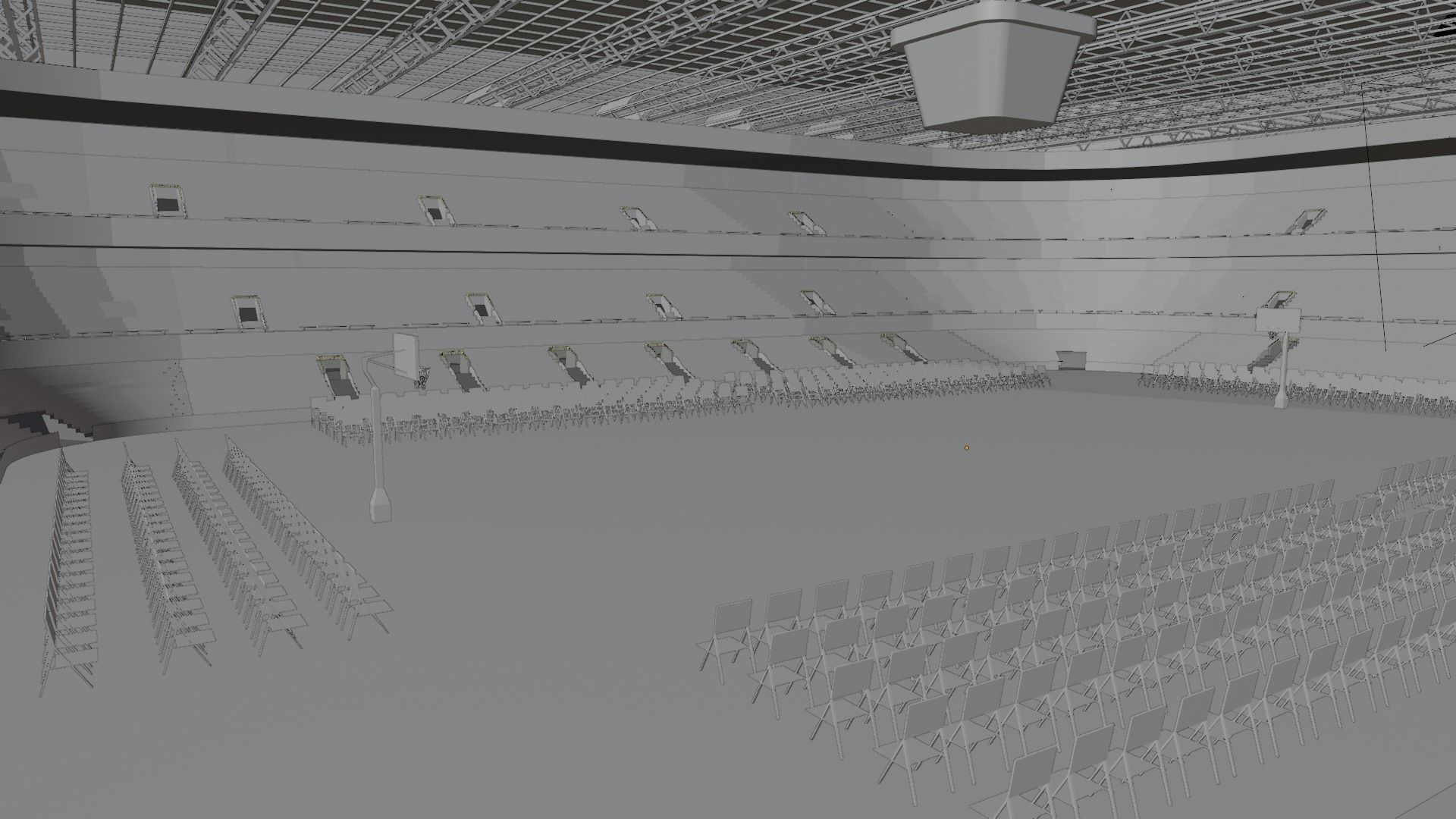Basketball Stadium 3D model_8