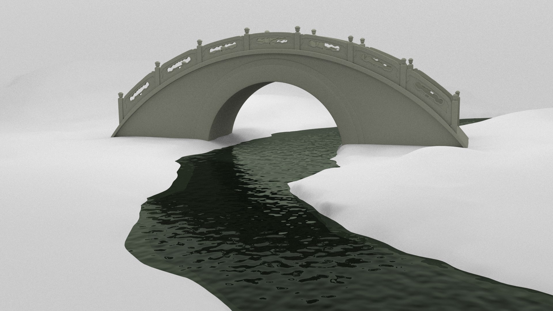 Moon Bridge 3D model_1