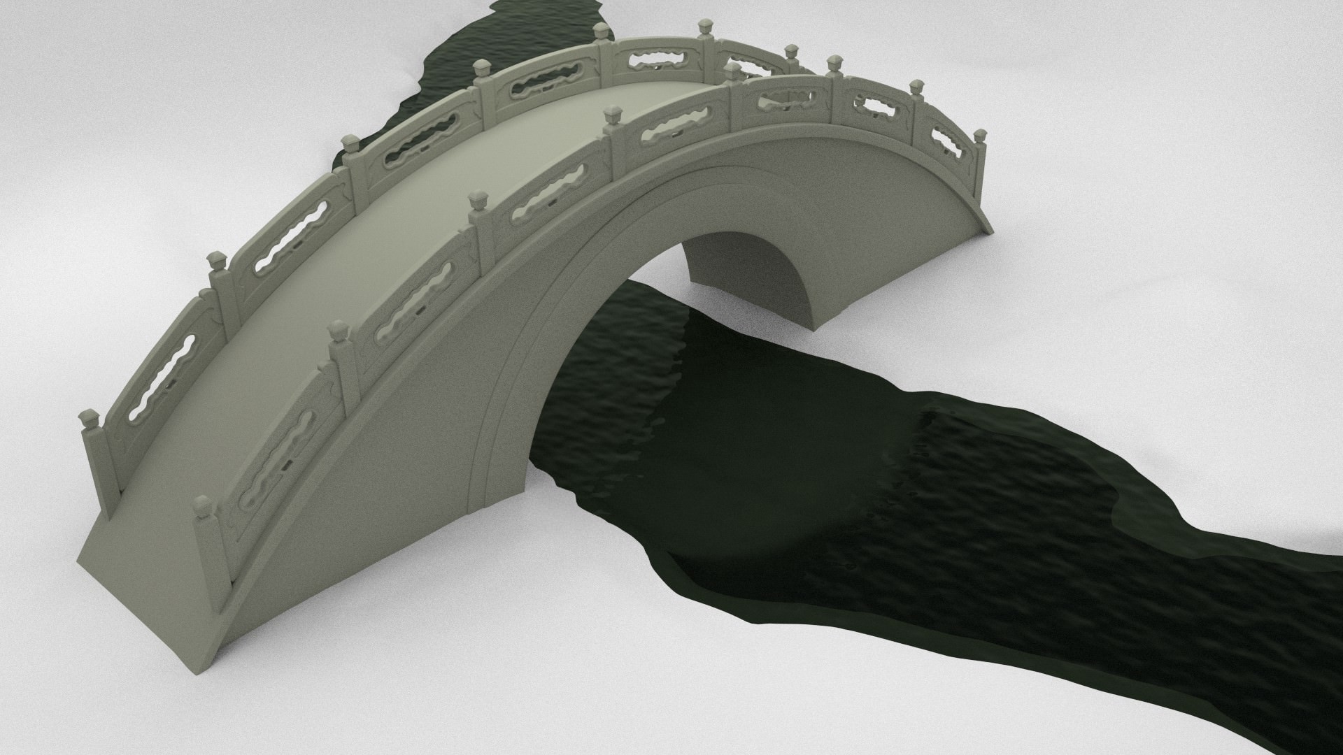 Moon Bridge 3D model_2