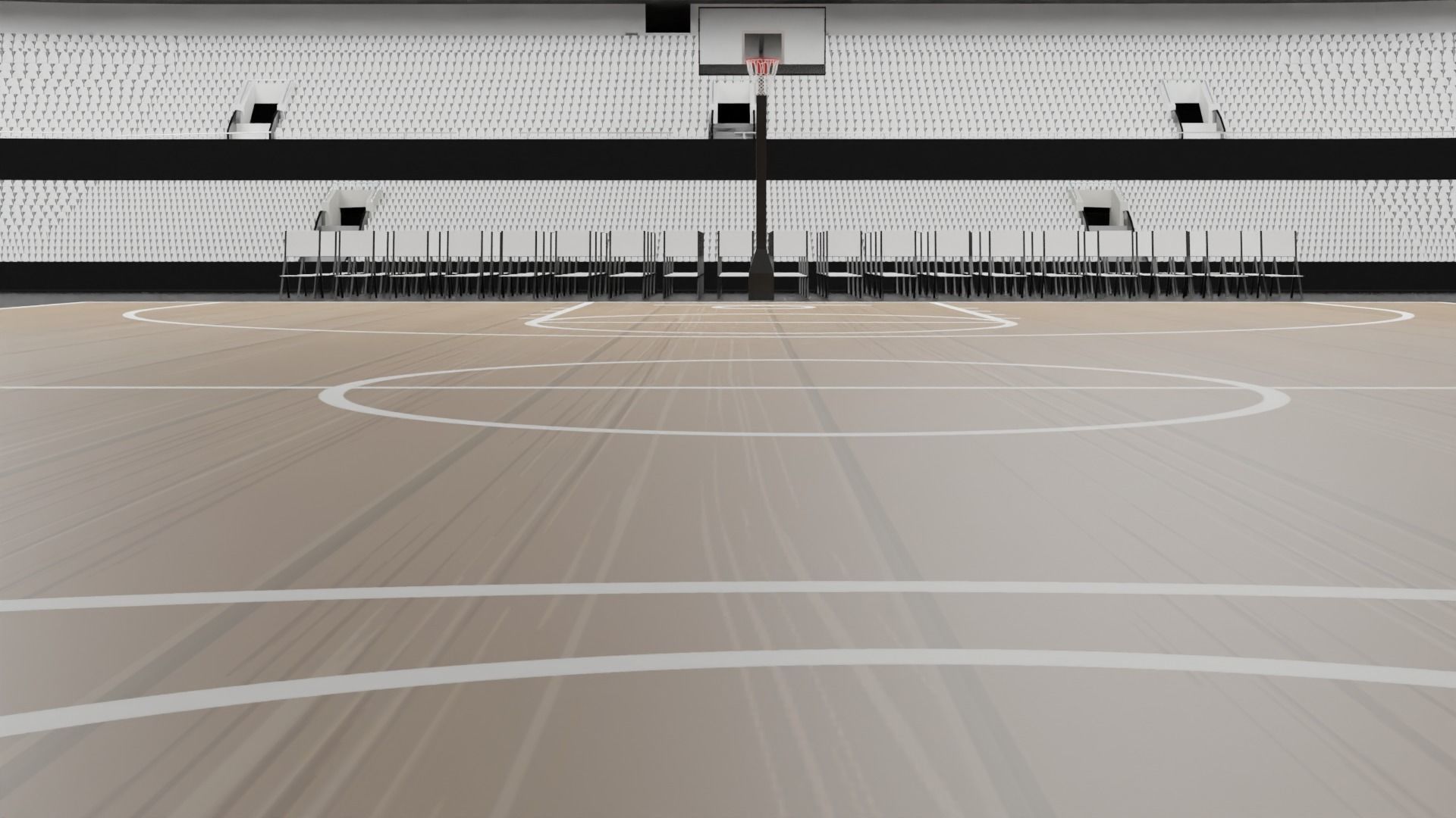 Basketball Stadium Low-poly 3D model_6