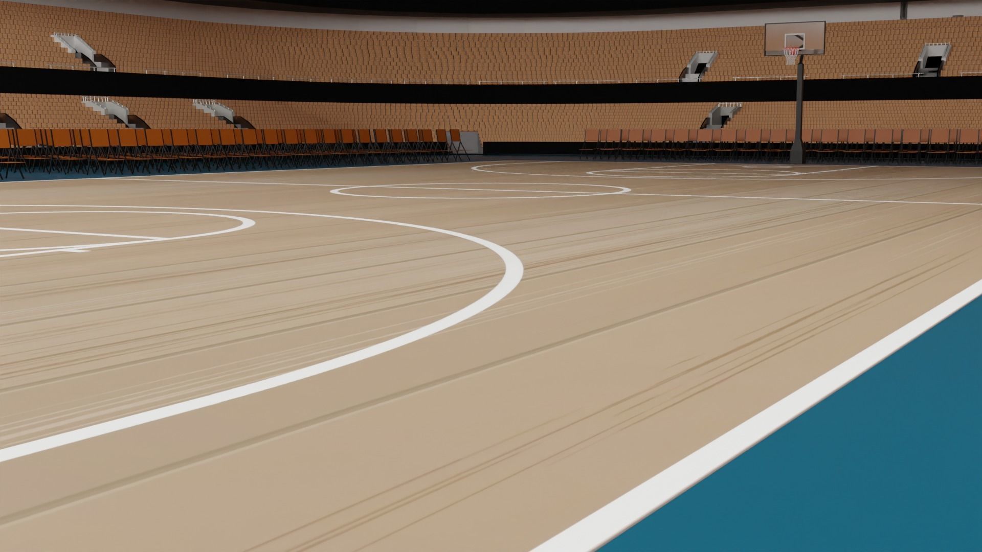 Basketball Stadium Low-poly 3D model_7