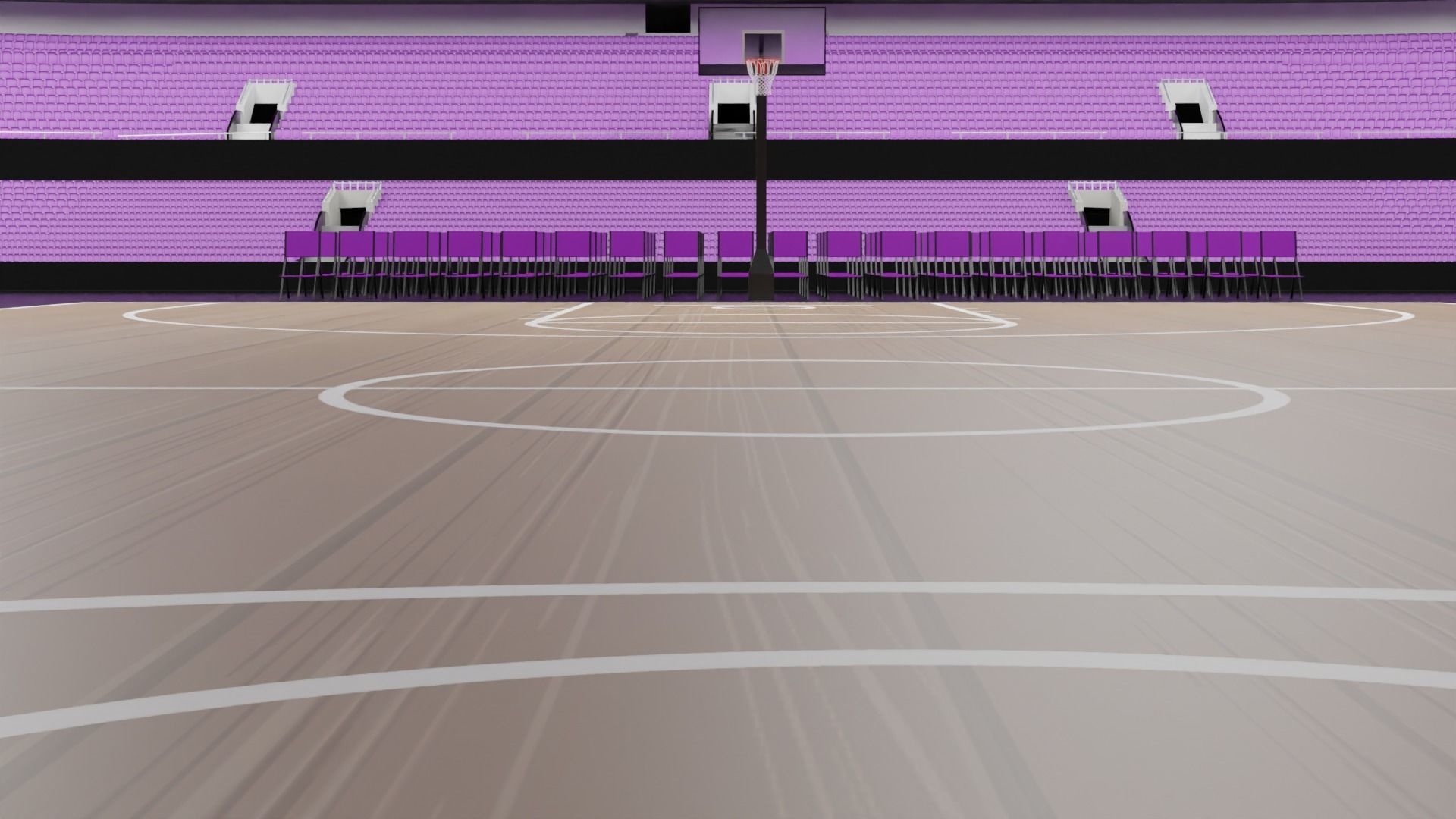 Basketball Stadium Low-poly 3D model_6