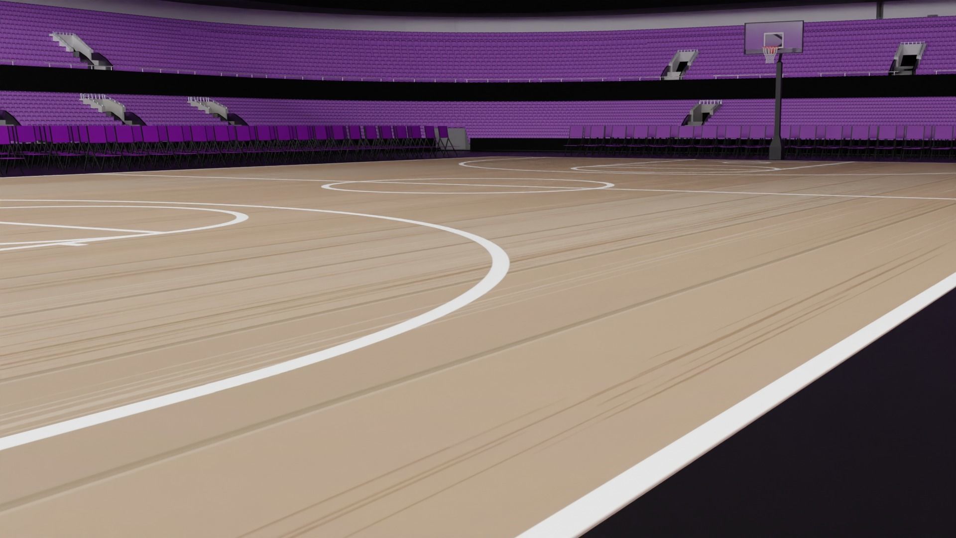 Basketball Stadium Low-poly 3D model_7