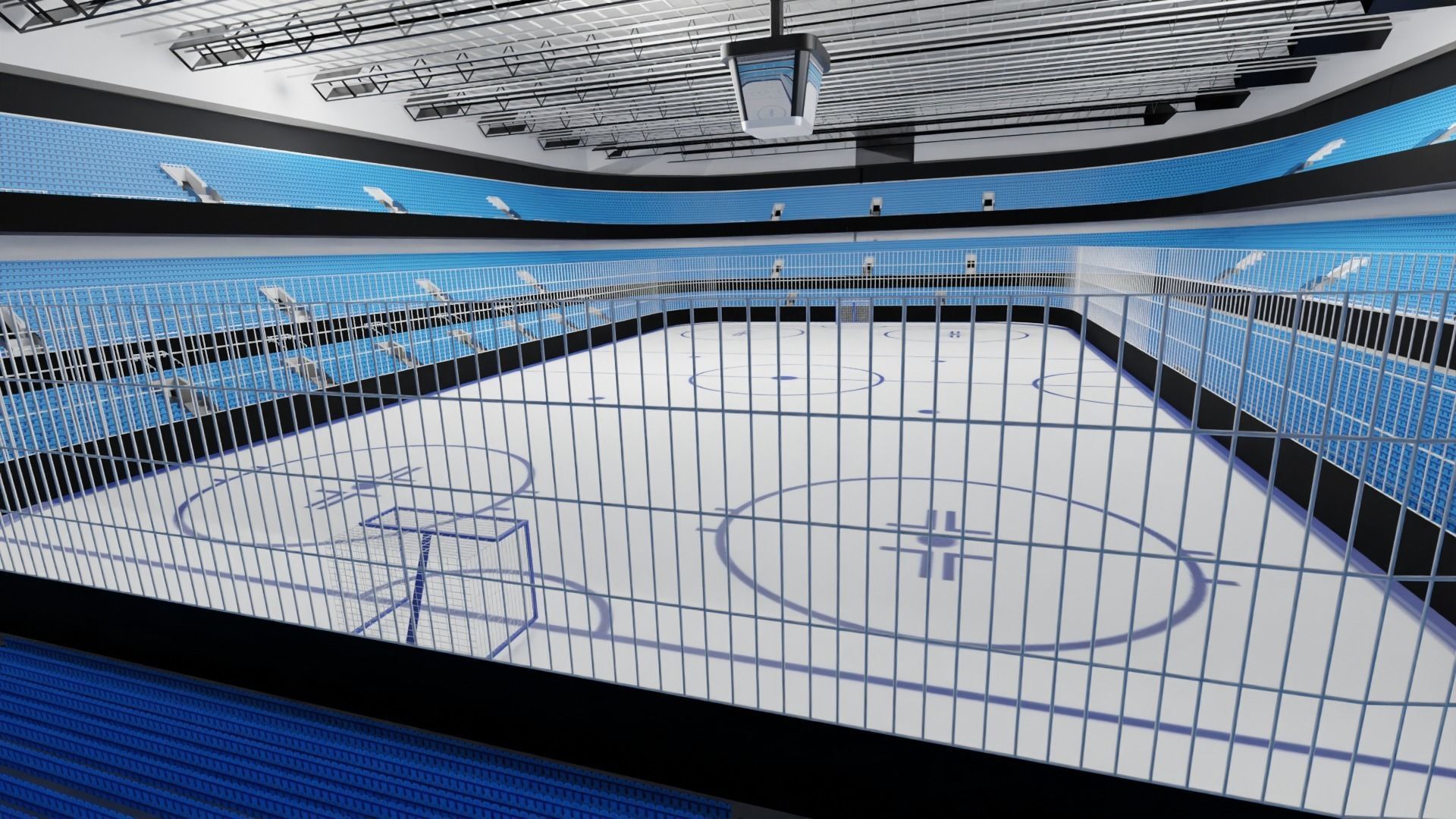 Ice Hockey Stadium Low-poly 3D model_1