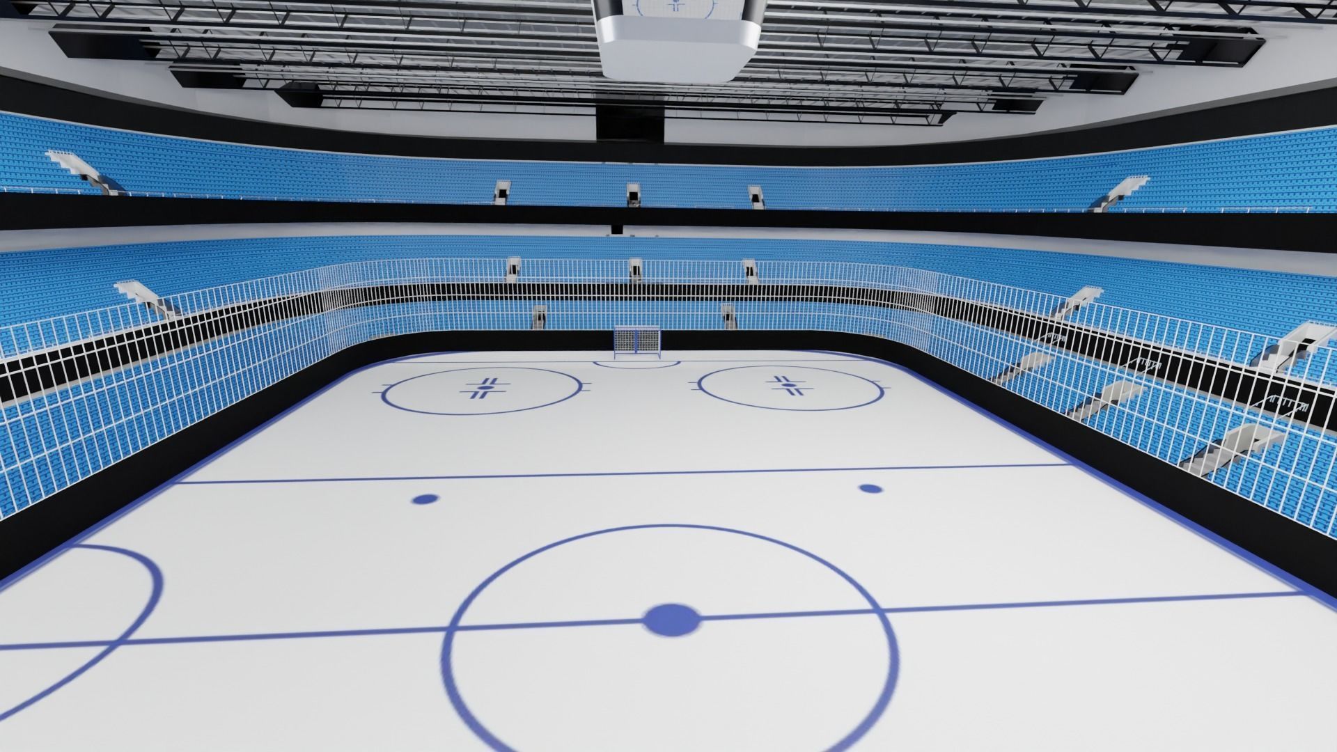 Ice Hockey Stadium Low-poly 3D model_4