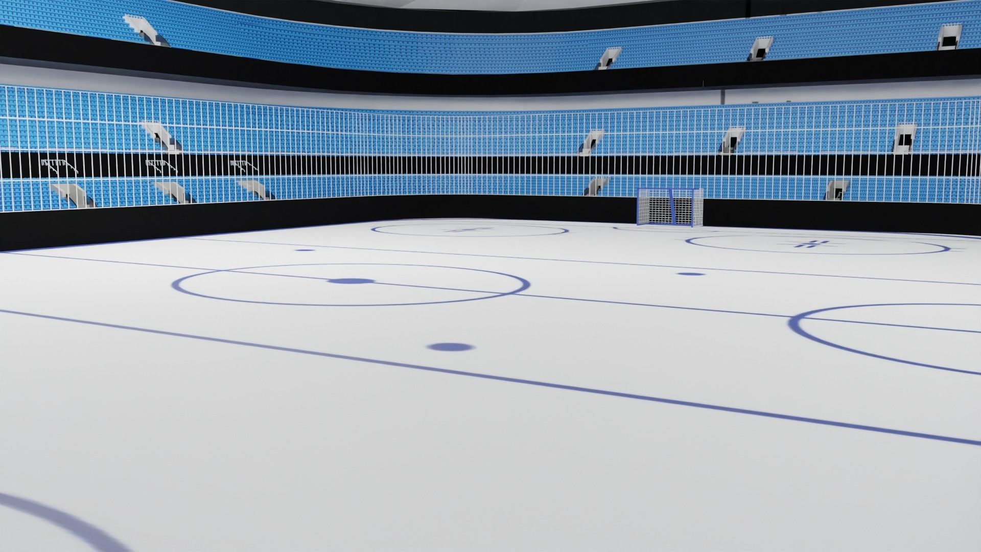 Ice Hockey Stadium Low-poly 3D model_7