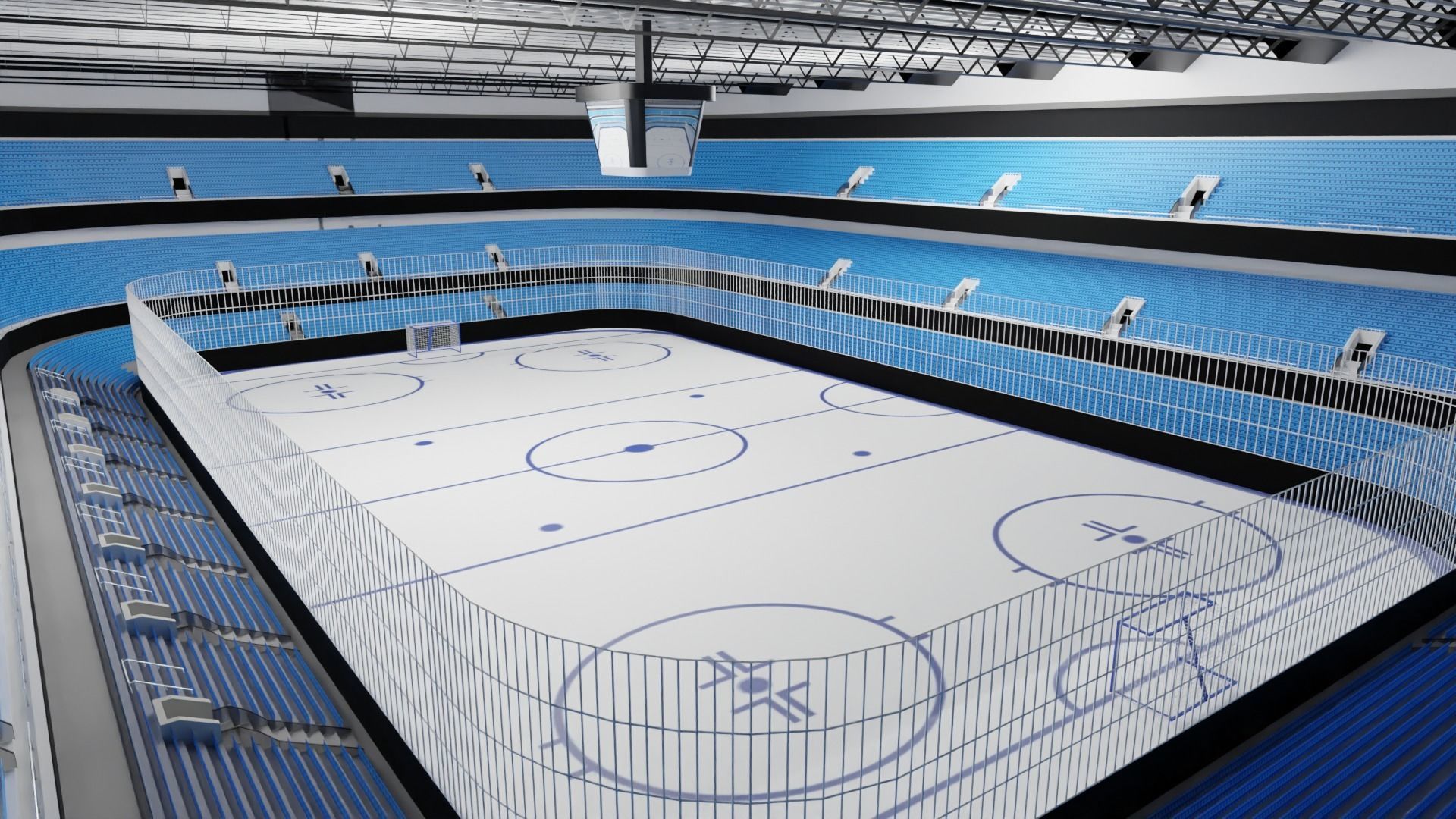 Ice Hockey Stadium Low-poly 3D model_3