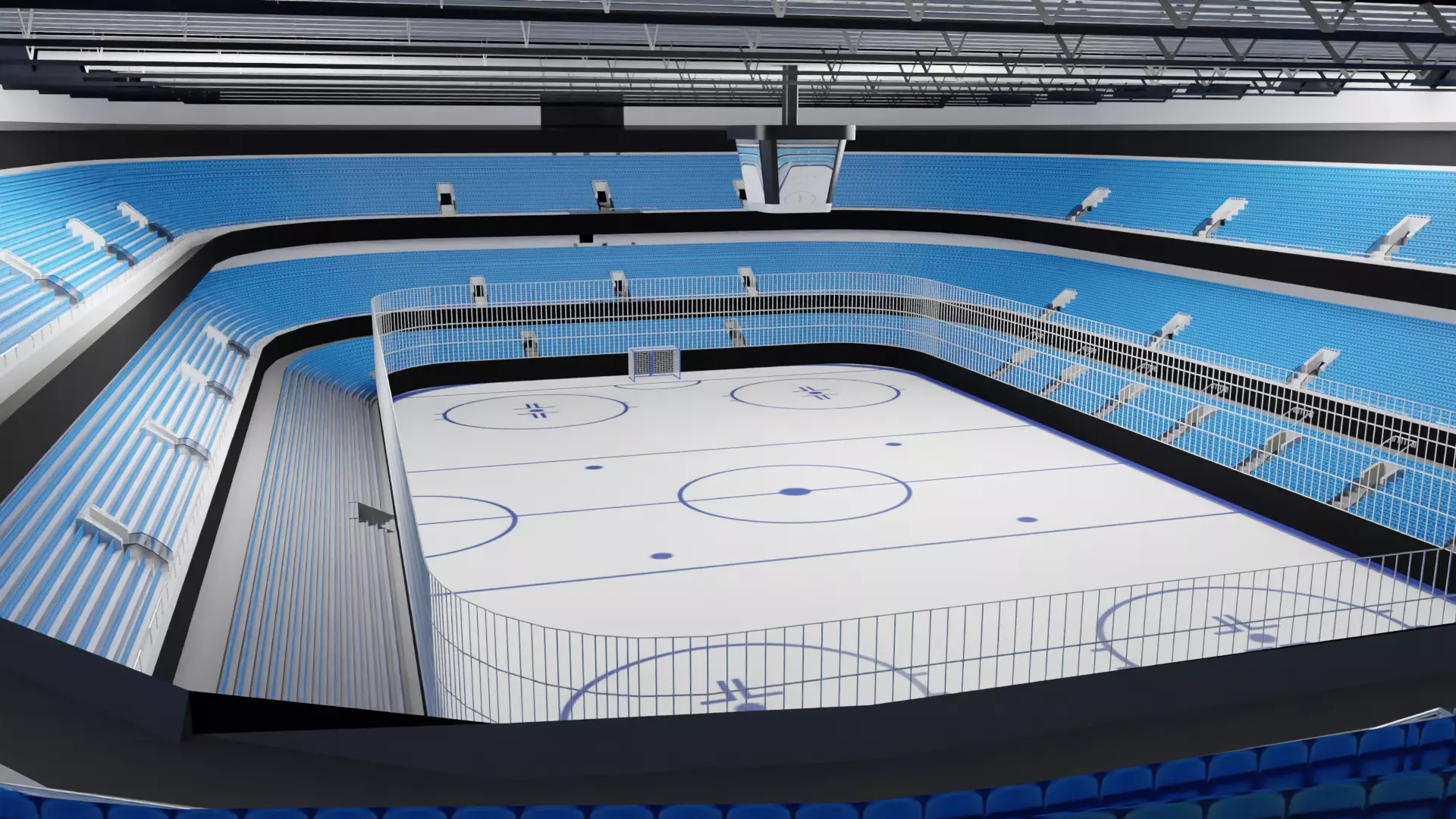 Ice Hockey Stadium Low-poly 3D model_0