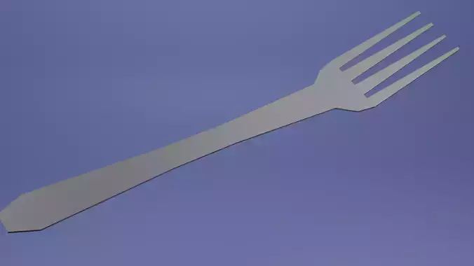 Low Poly Fork Free low-poly 3D model