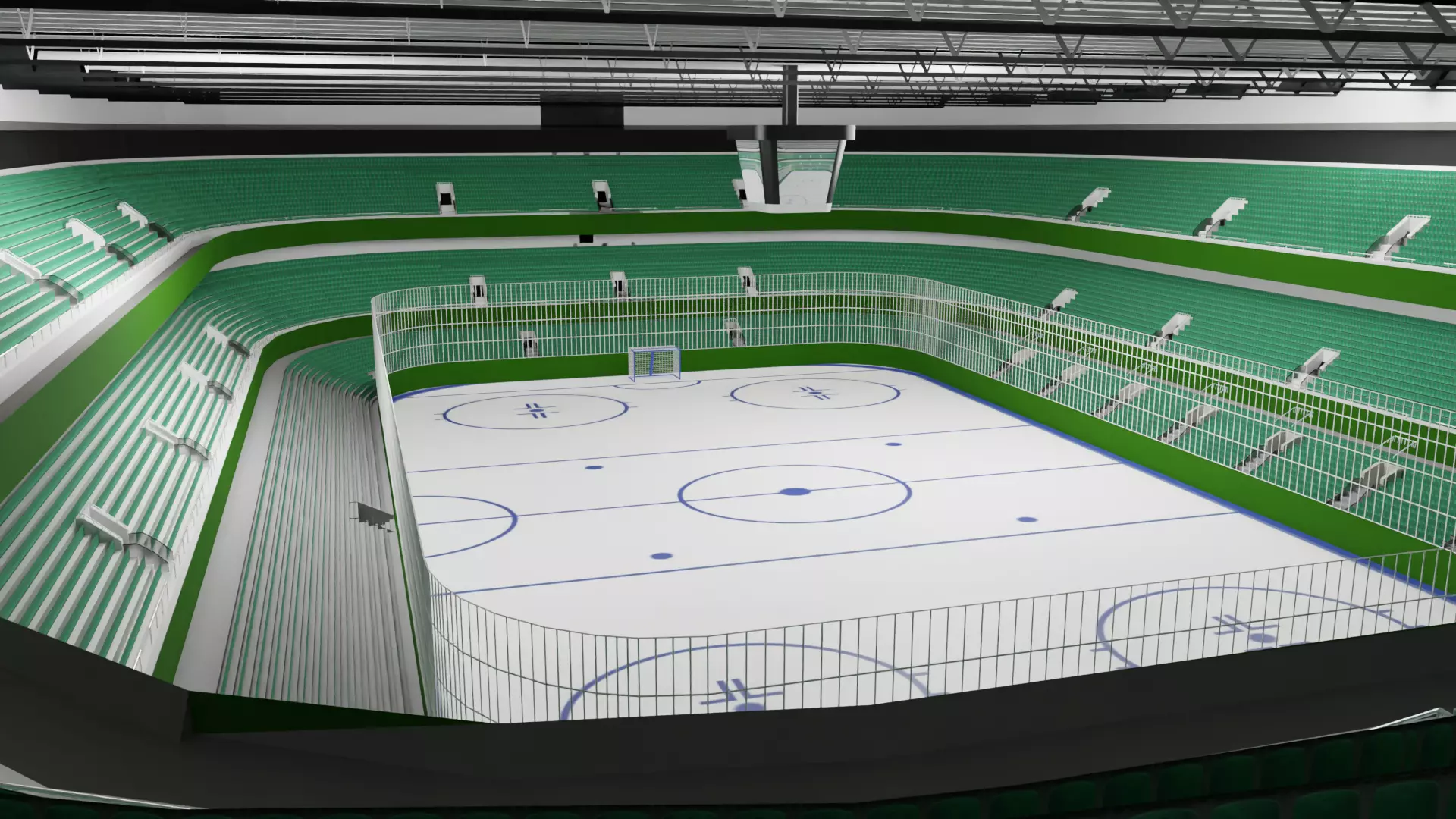 Ice Hockey Stadium Low-poly 3D model_0