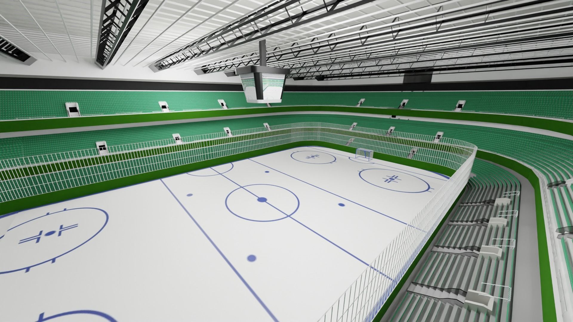 Ice Hockey Stadium Low-poly 3D model_5