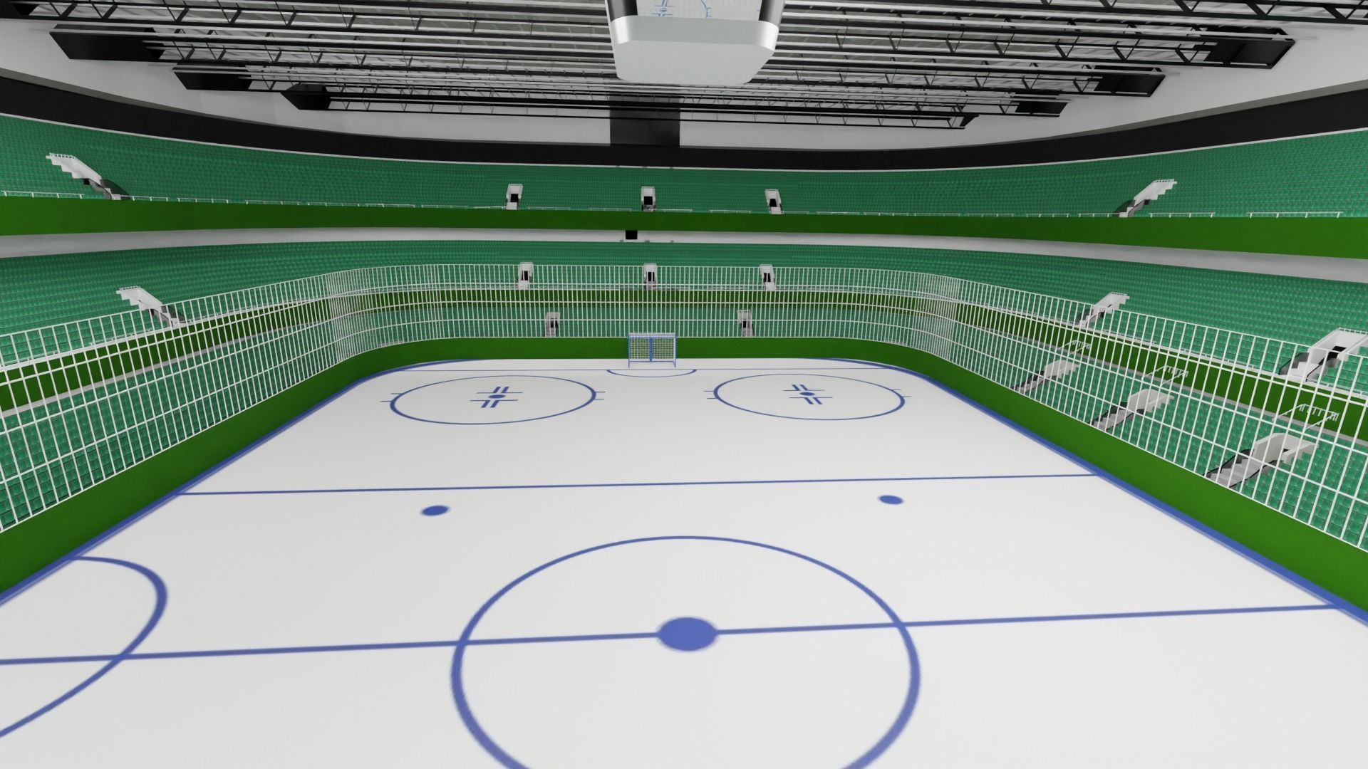 Ice Hockey Stadium Low-poly 3D model_4