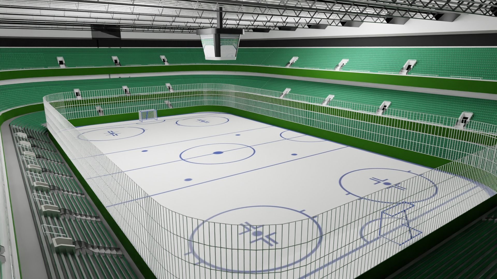 Ice Hockey Stadium Low-poly 3D model_3