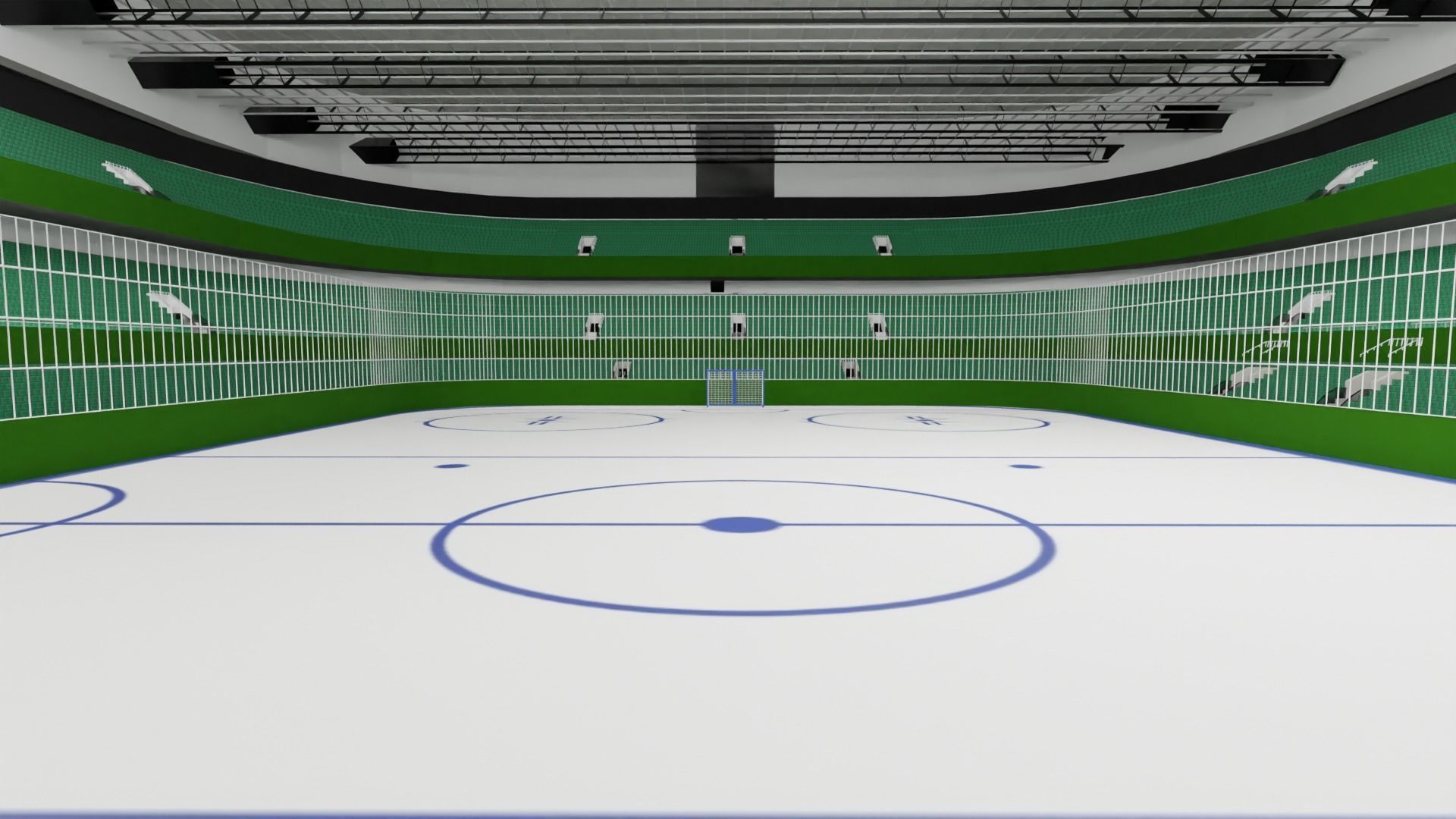 Ice Hockey Stadium Low-poly 3D model_6