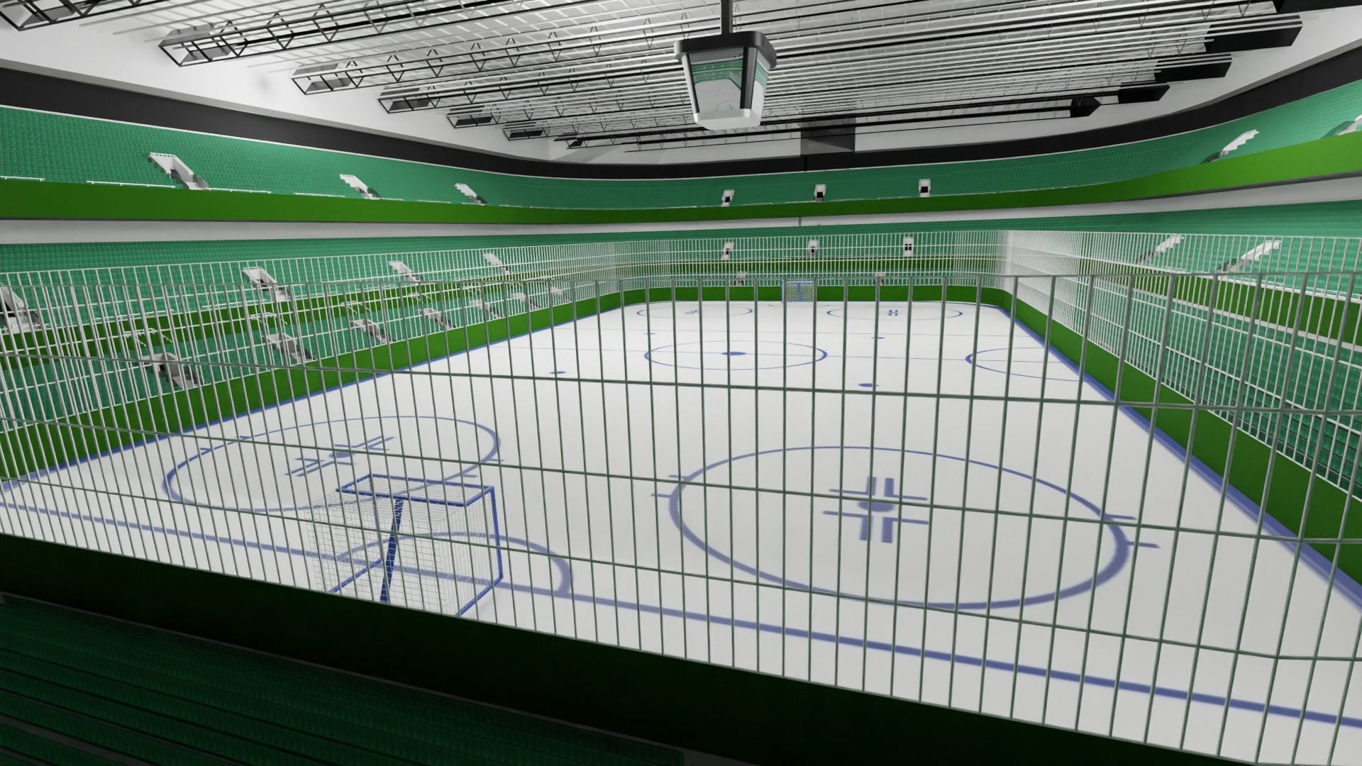 Ice Hockey Stadium Low-poly 3D model_1