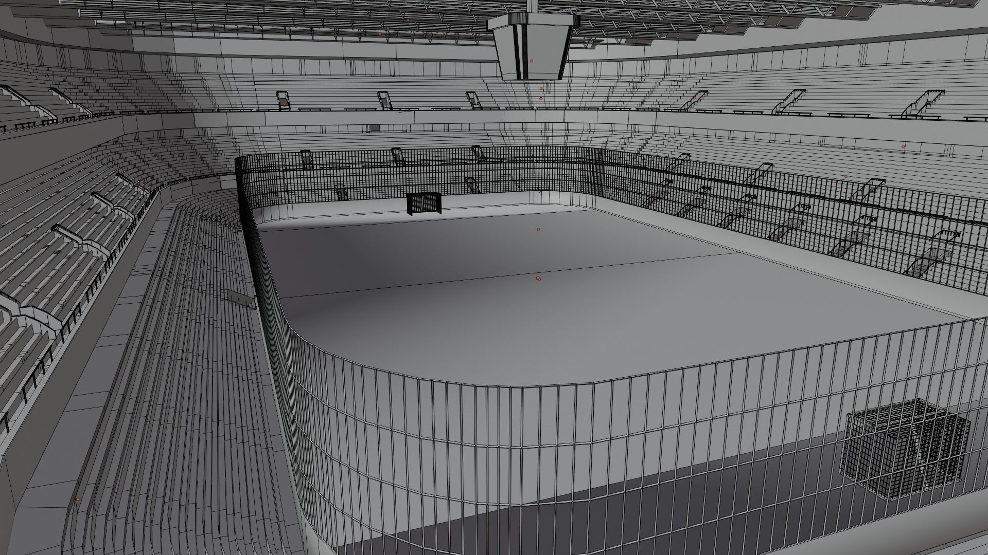Ice Hockey Stadium Low-poly 3D model_8