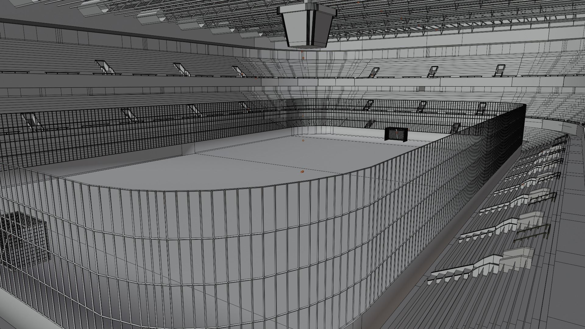 Ice Hockey Stadium Low-poly 3D model_9