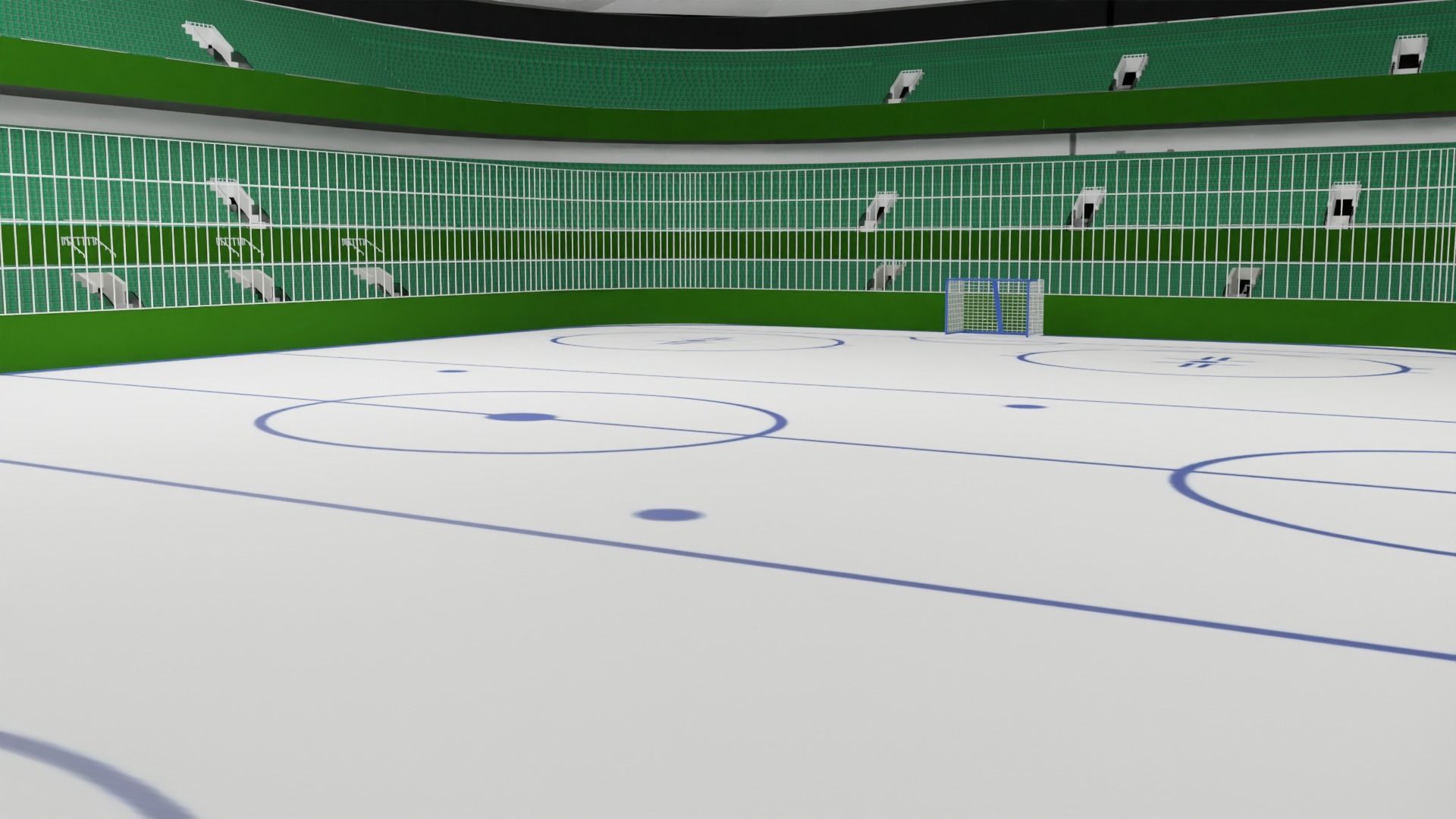 Ice Hockey Stadium Low-poly 3D model_7