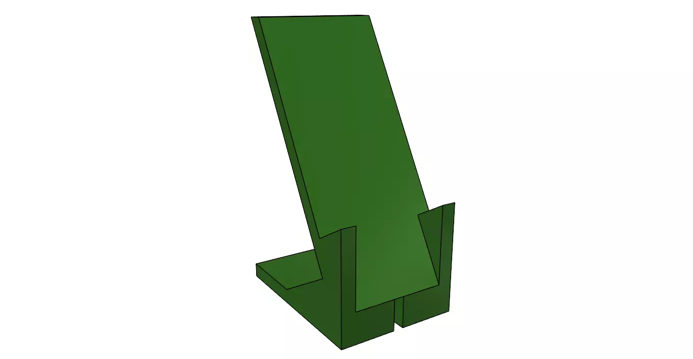 Phone holder for use hard charging cable easy print 3D print model_0