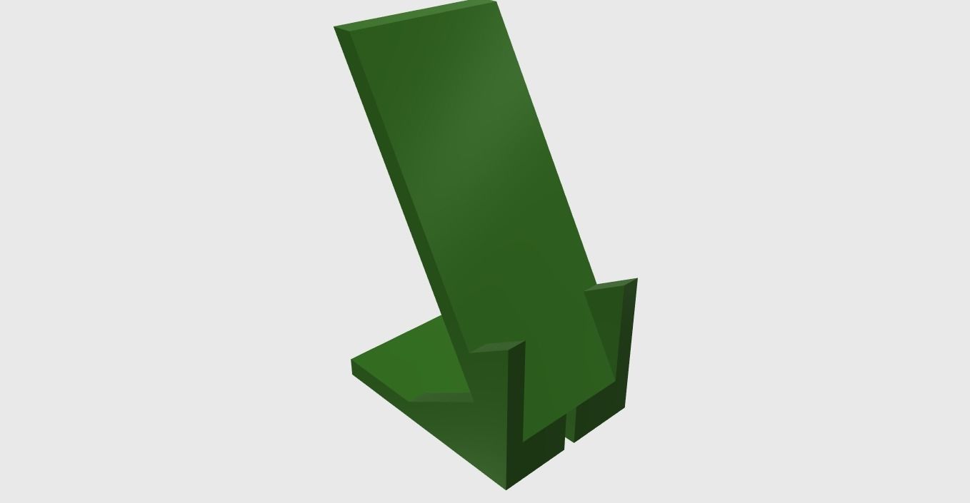 Phone holder for use hard charging cable easy print 3D print model_4