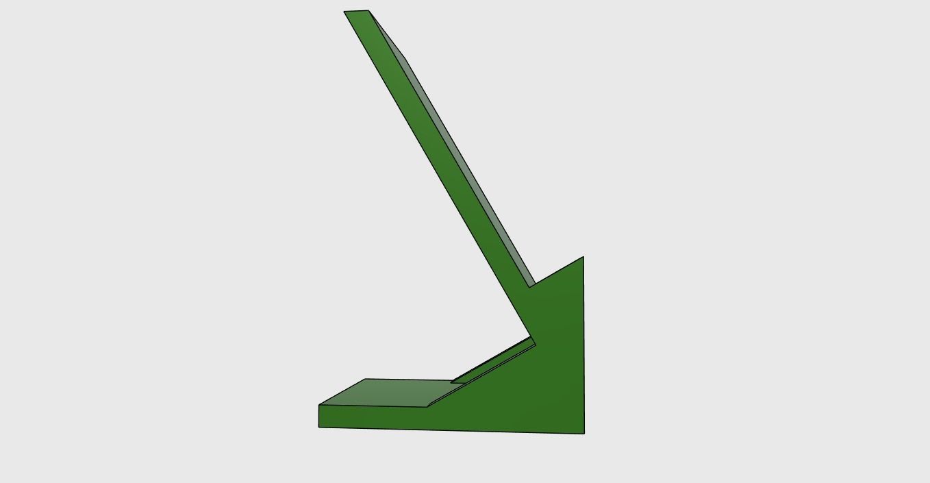 Phone holder for use hard charging cable easy print 3D print model_1