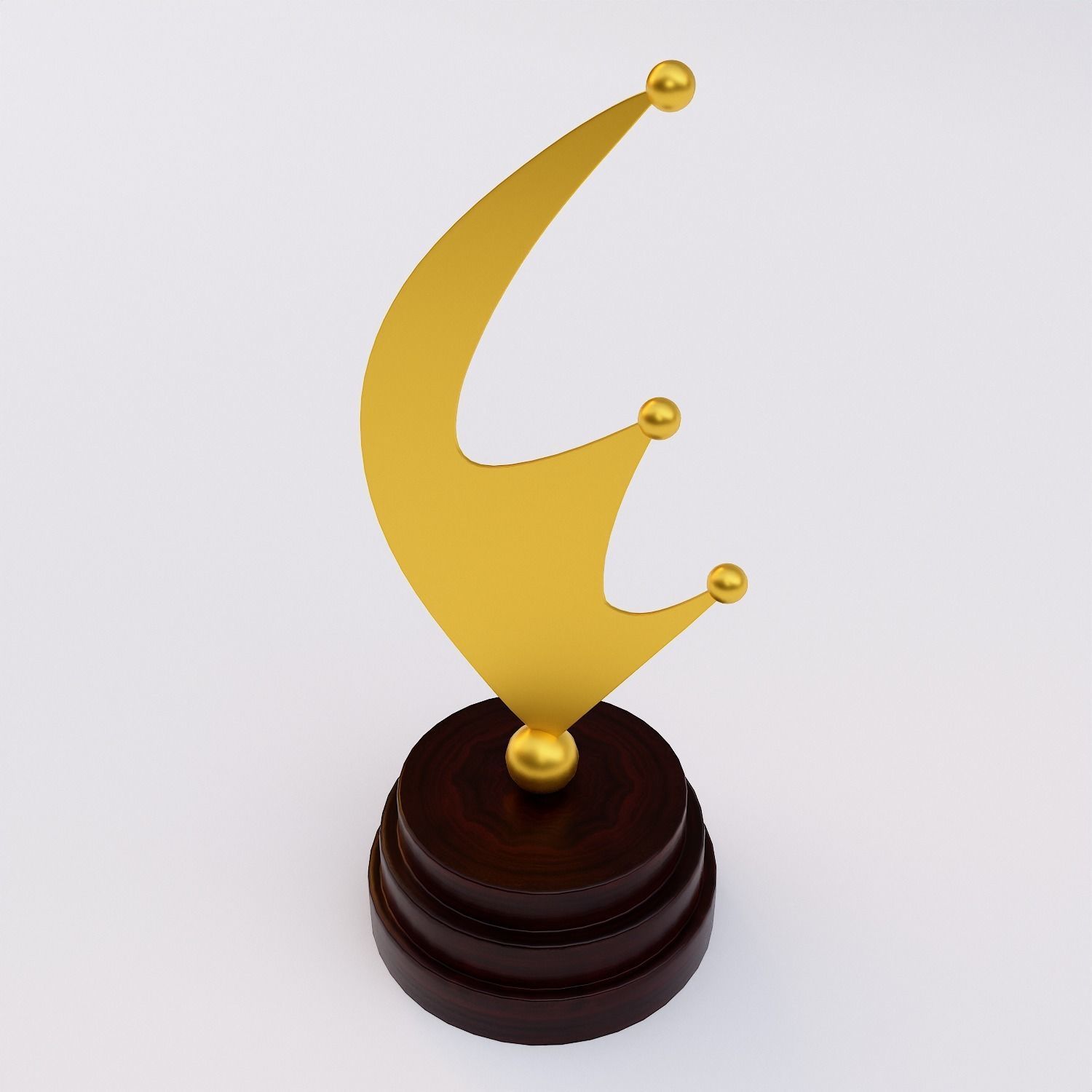 Trophy 3dmodel golden award Low-poly 3D model_1