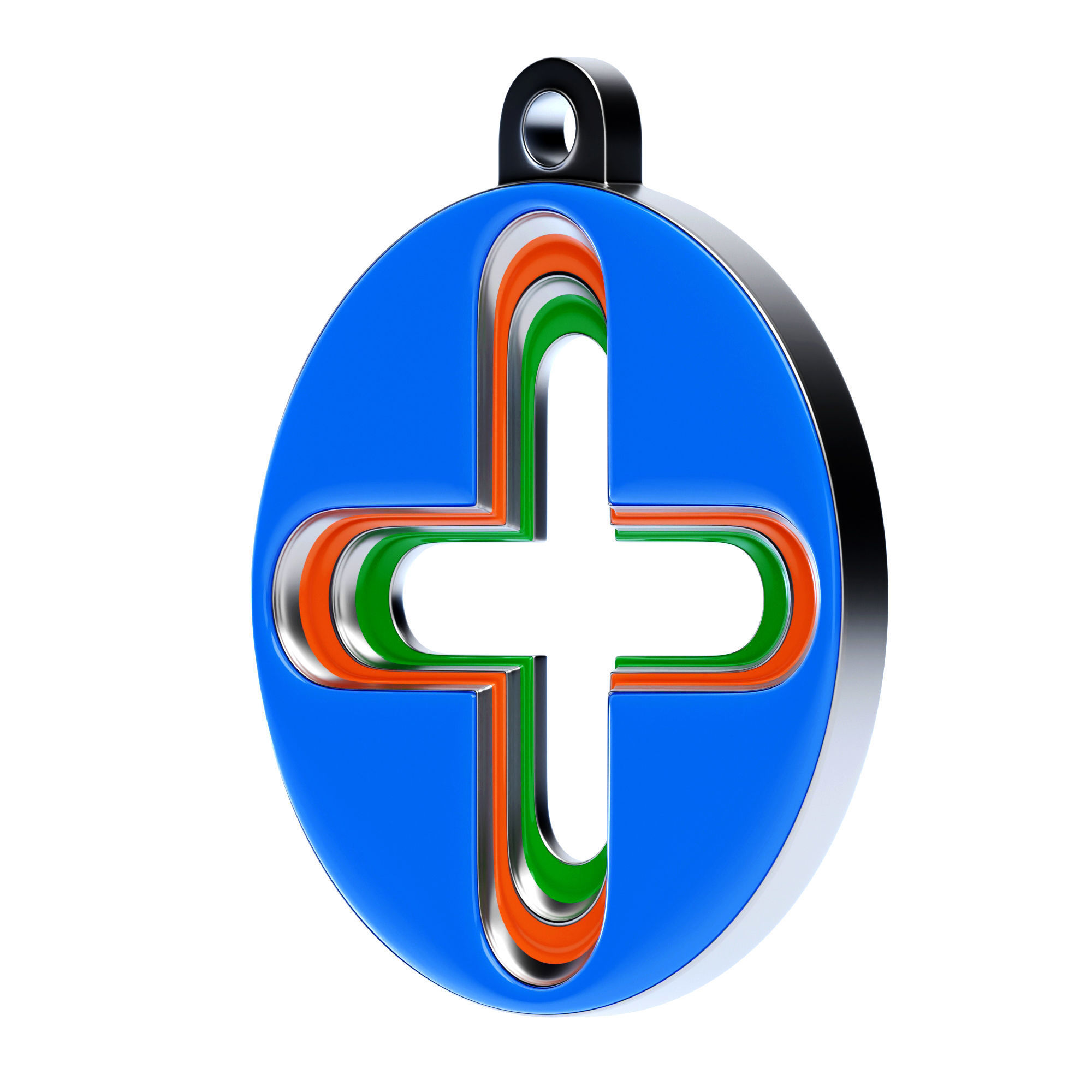 Plus Pendant 3D model_2