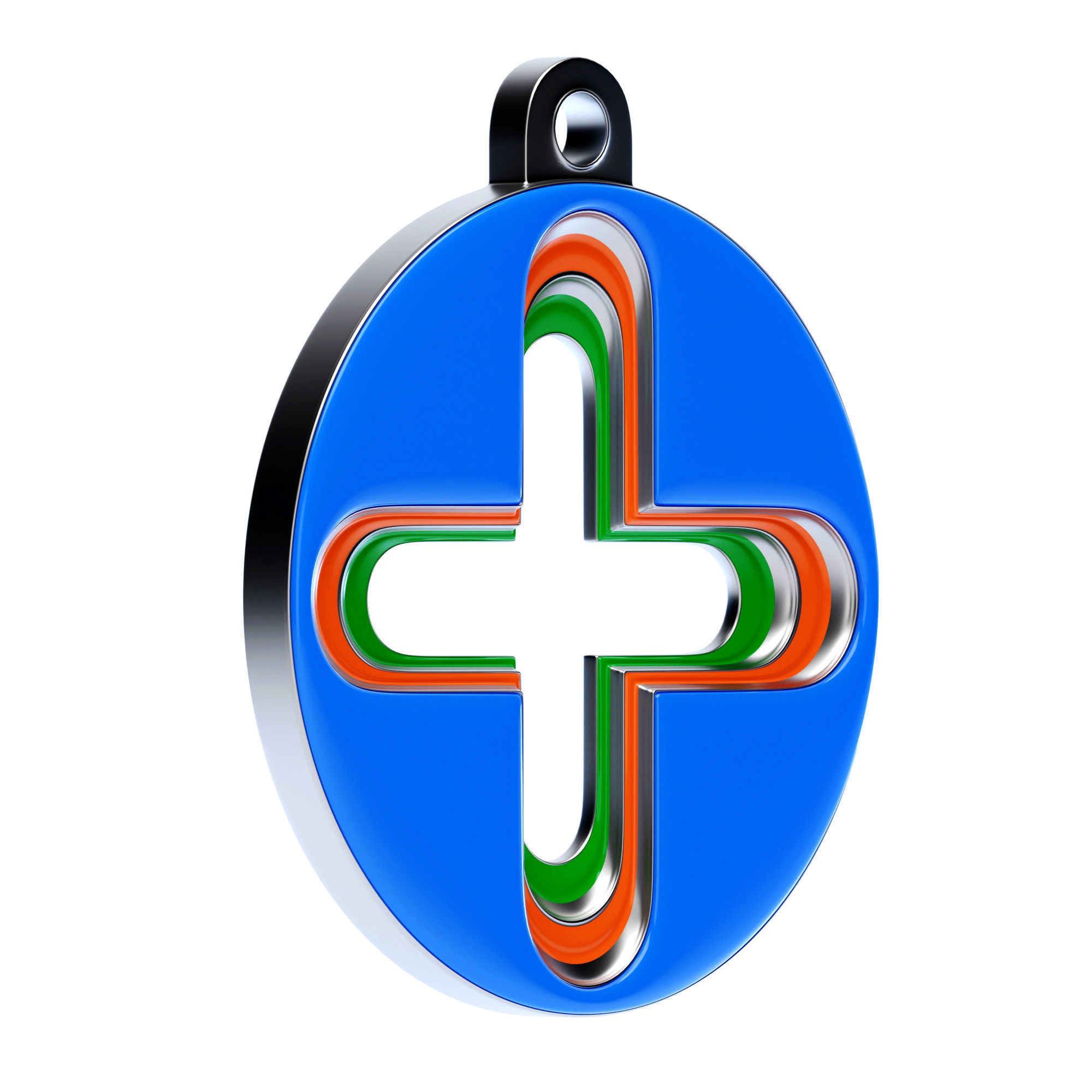 Plus Pendant 3D model_8
