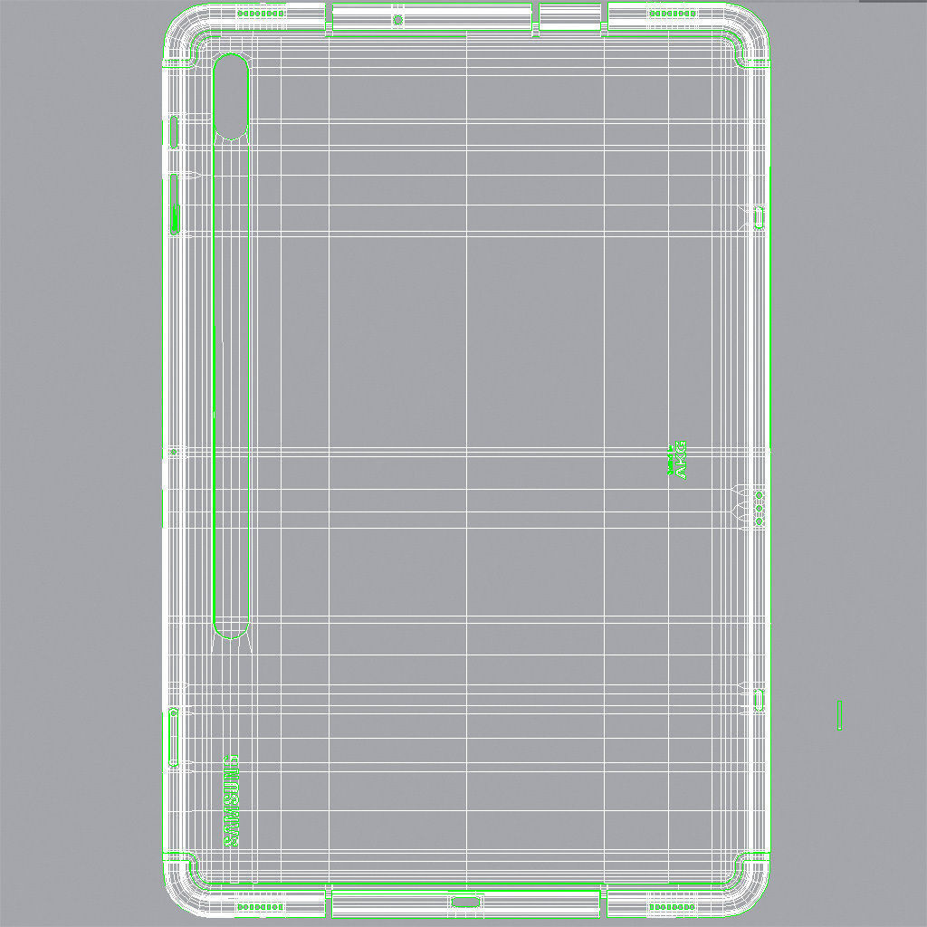 Samsung Galaxy Tab S8 Plus All Color with S-Pen Low-poly 3D model_63