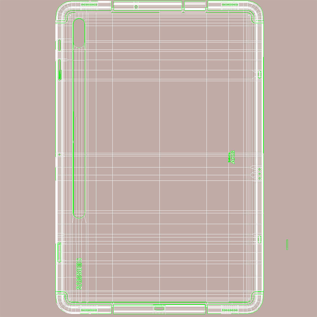 Samsung Galaxy Tab S8 Plus All Color with S-Pen Low-poly 3D model_43