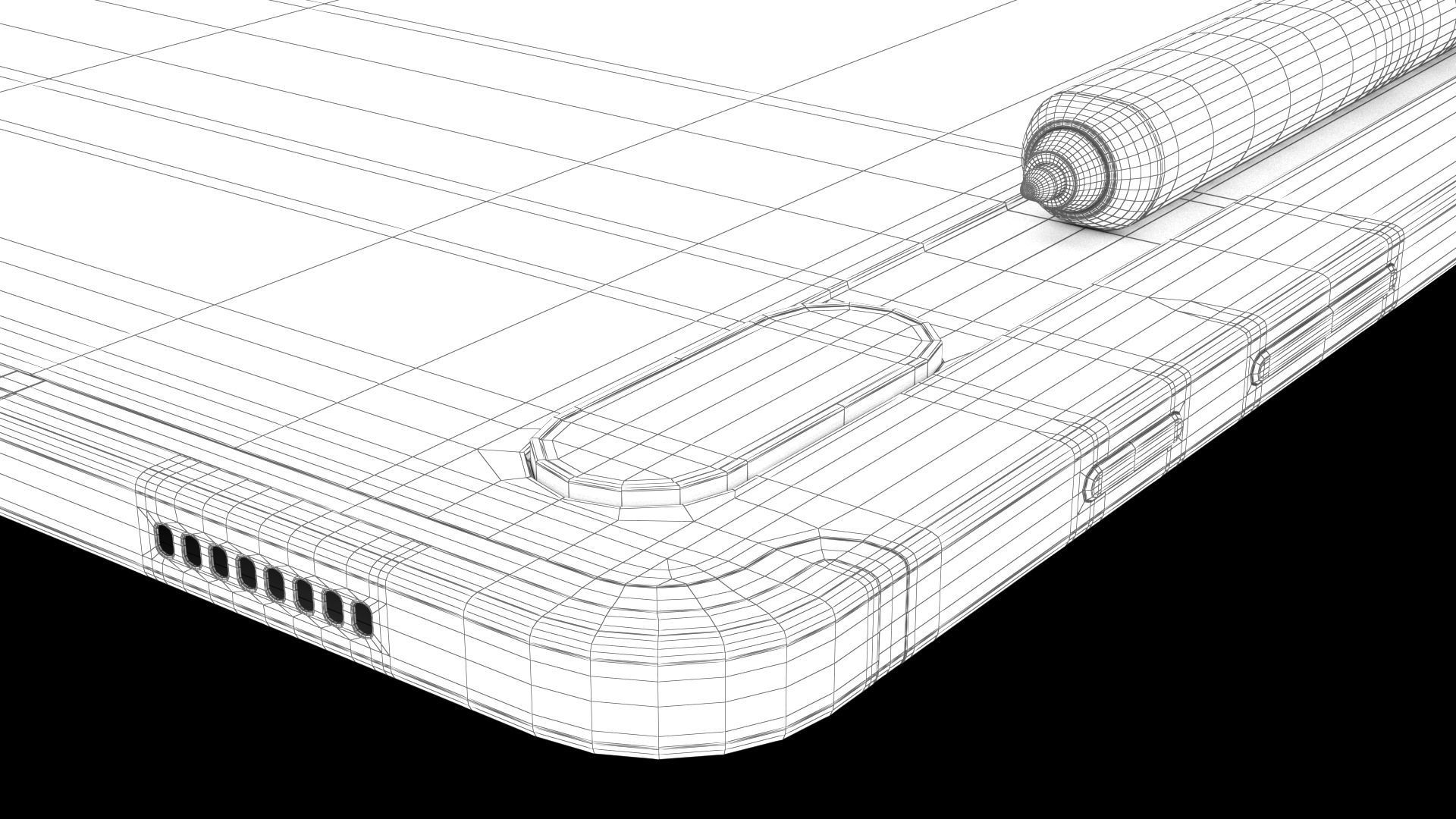 Samsung Galaxy Tab S8 Plus All Color with S-Pen Low-poly 3D model_72