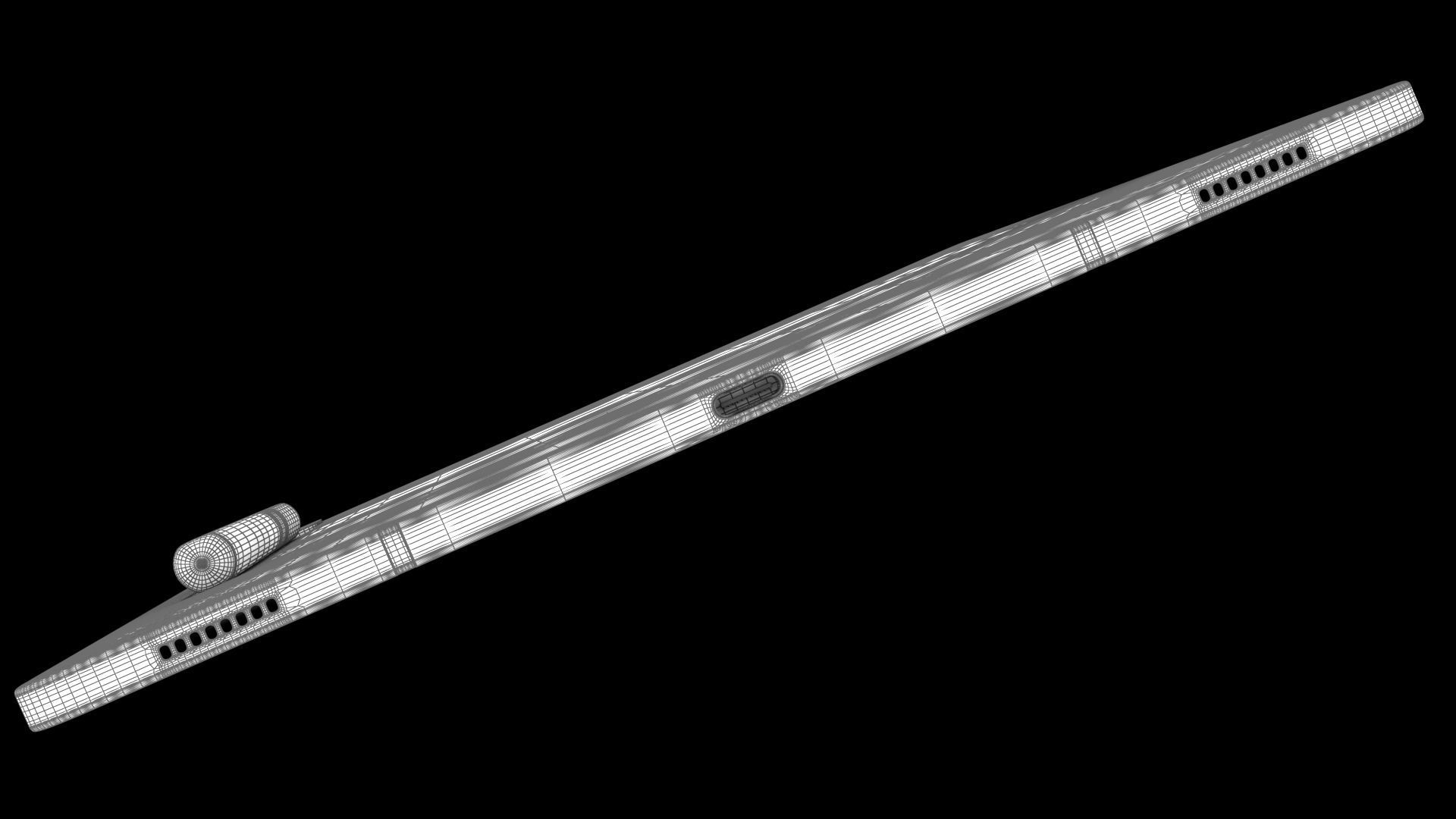 Samsung Galaxy Tab S8 Plus All Color with S-Pen Low-poly 3D model_77