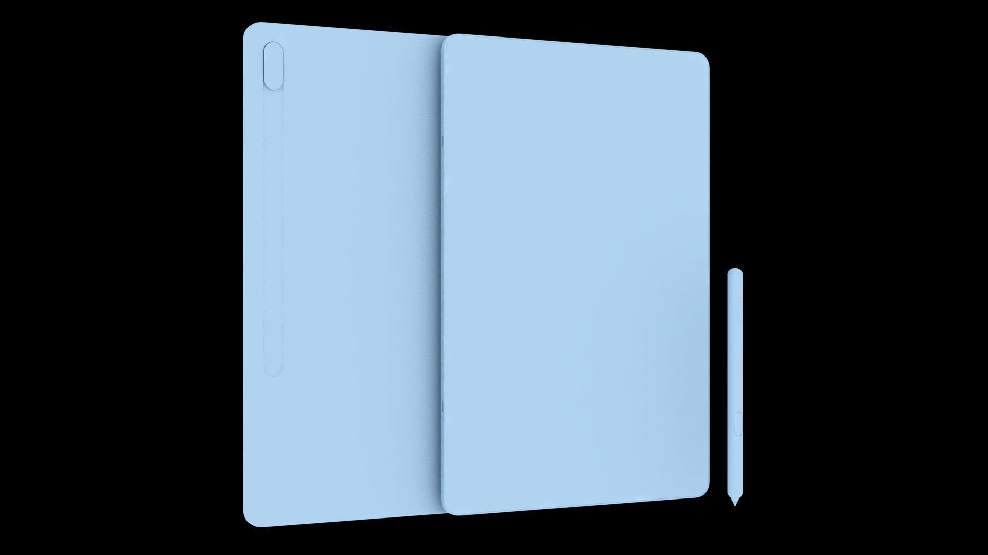 Samsung Galaxy Tab S8 Plus All Color with S-Pen Low-poly 3D model_64