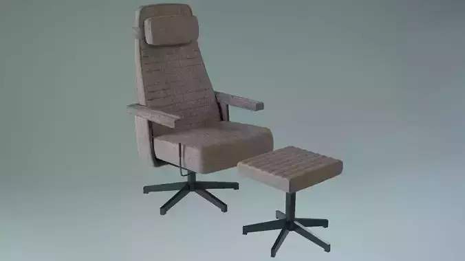 Relaxfauteuil Trany met voetbank