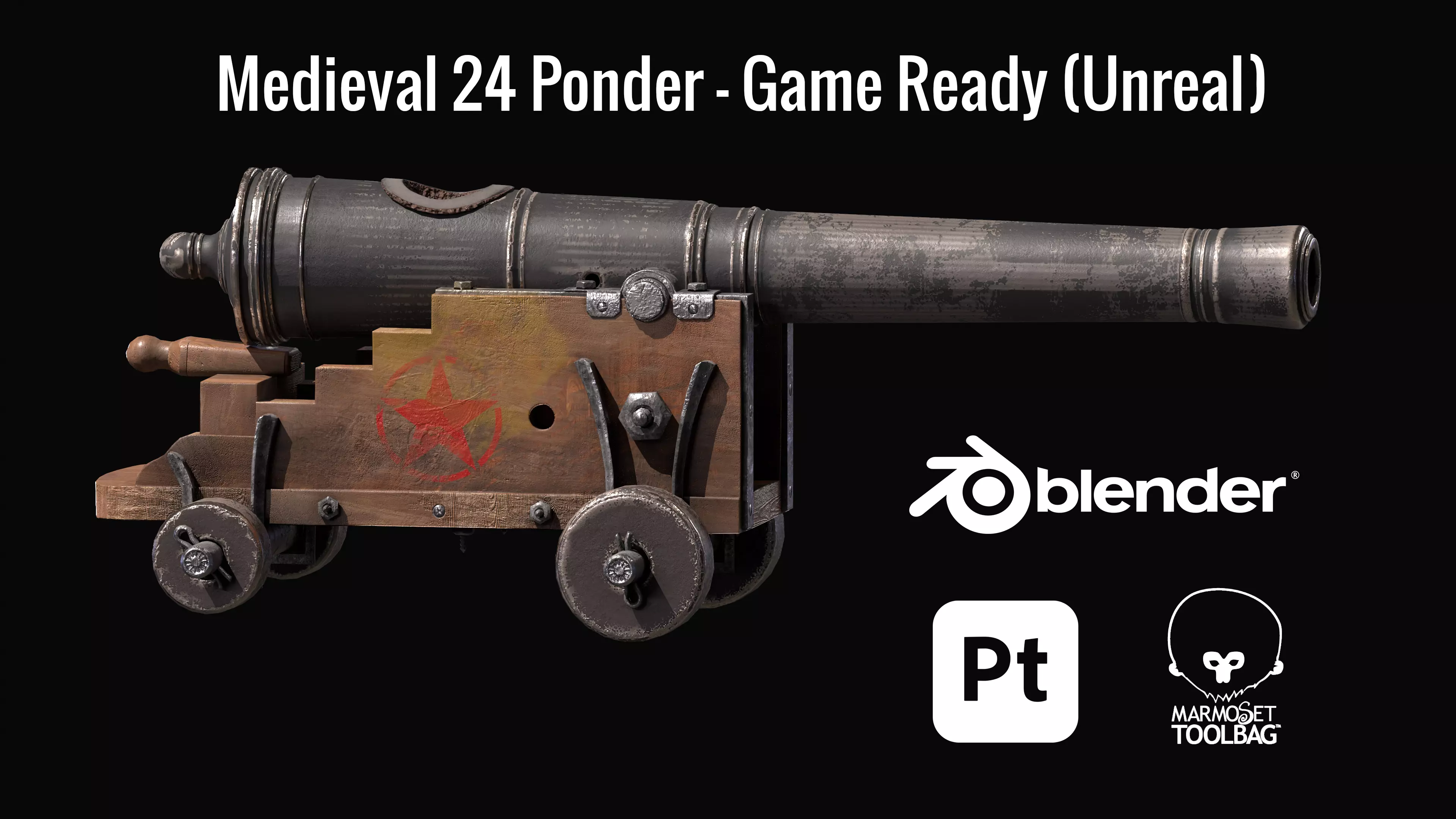 Medieval 24 Ponder - Game Ready - Unreal Engine Low-poly 3D model_0