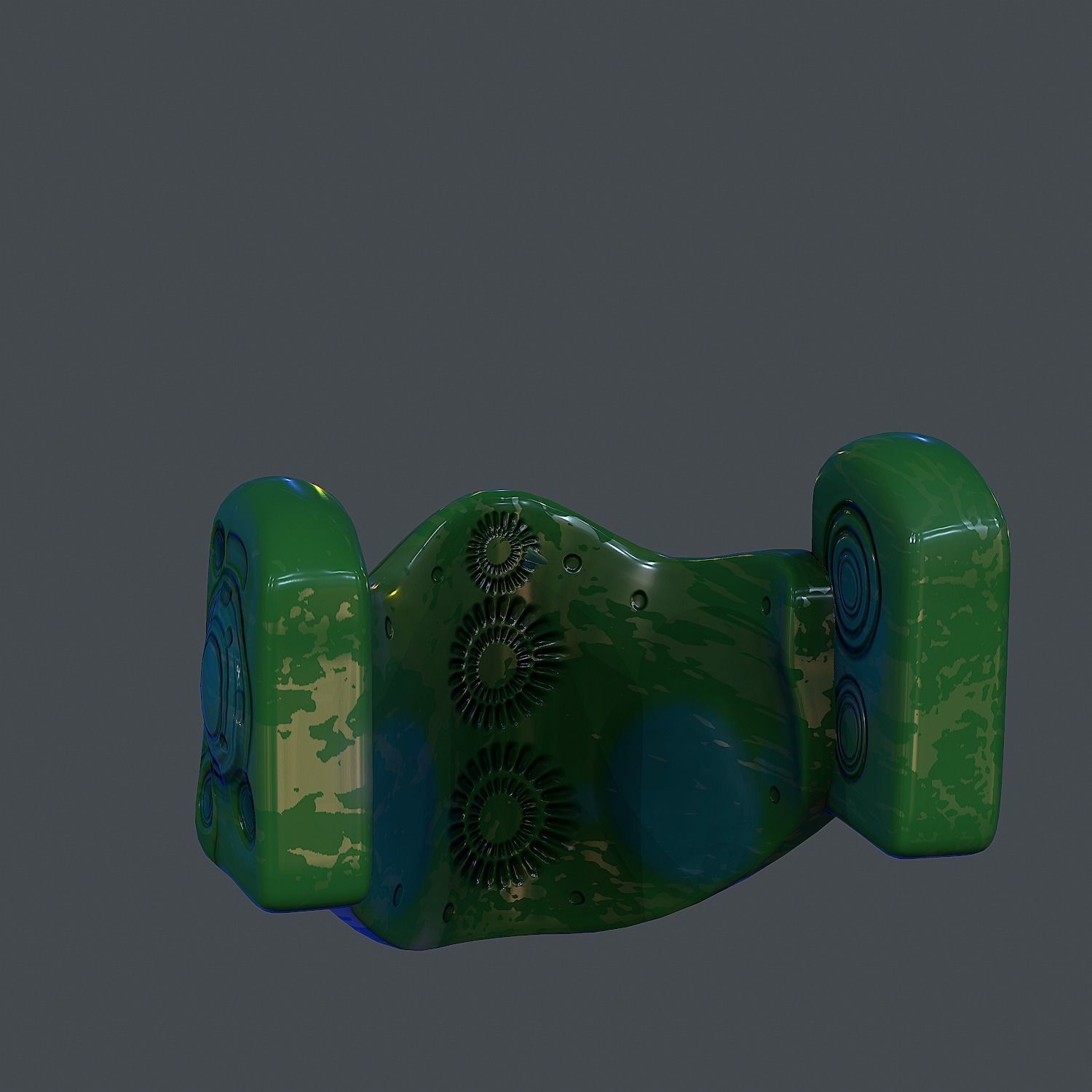 Gas mask helmet scifi Low-poly character art game space Low-poly 3D model_6