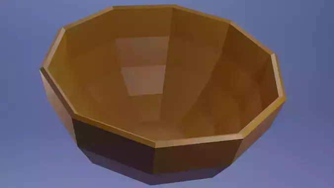 Low Poly Bowl octagonal