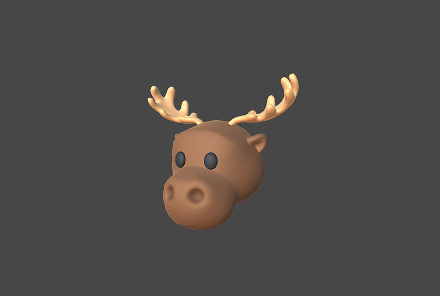 Pack001 Animal Head Pack 3D model_24