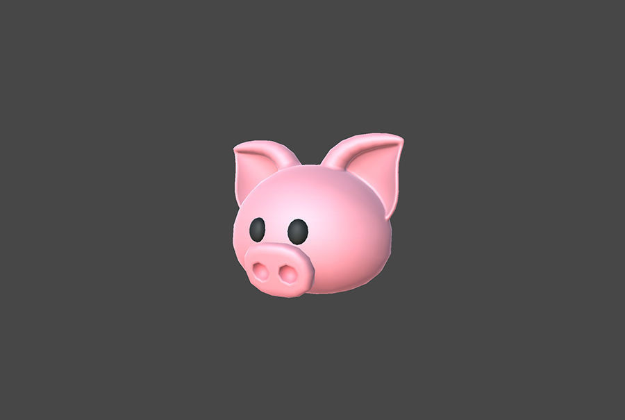 Pack001 Animal Head Pack 3D model_22