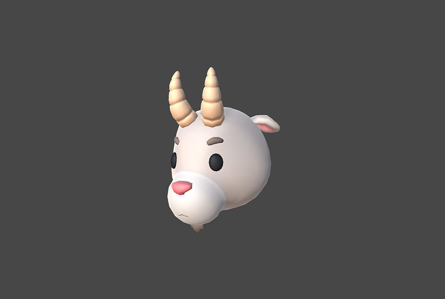 Pack001 Animal Head Pack 3D model_31