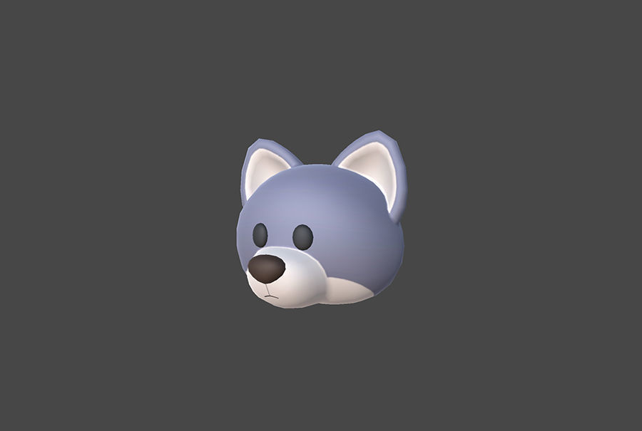 Pack001 Animal Head Pack 3D model_11