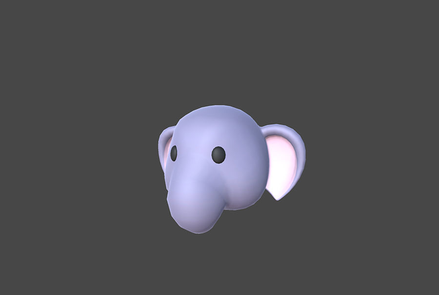 Pack001 Animal Head Pack 3D model_34