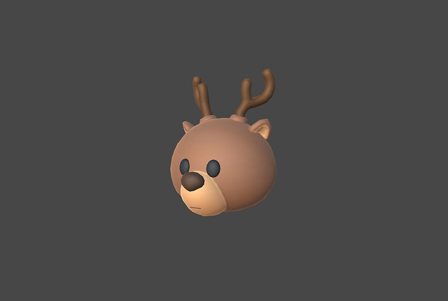 Pack001 Animal Head Pack 3D model_17