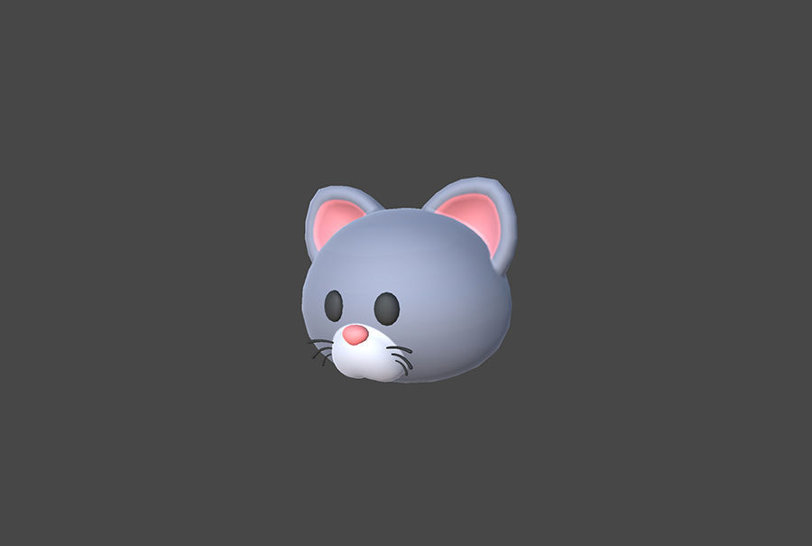 Pack001 Animal Head Pack 3D model_41