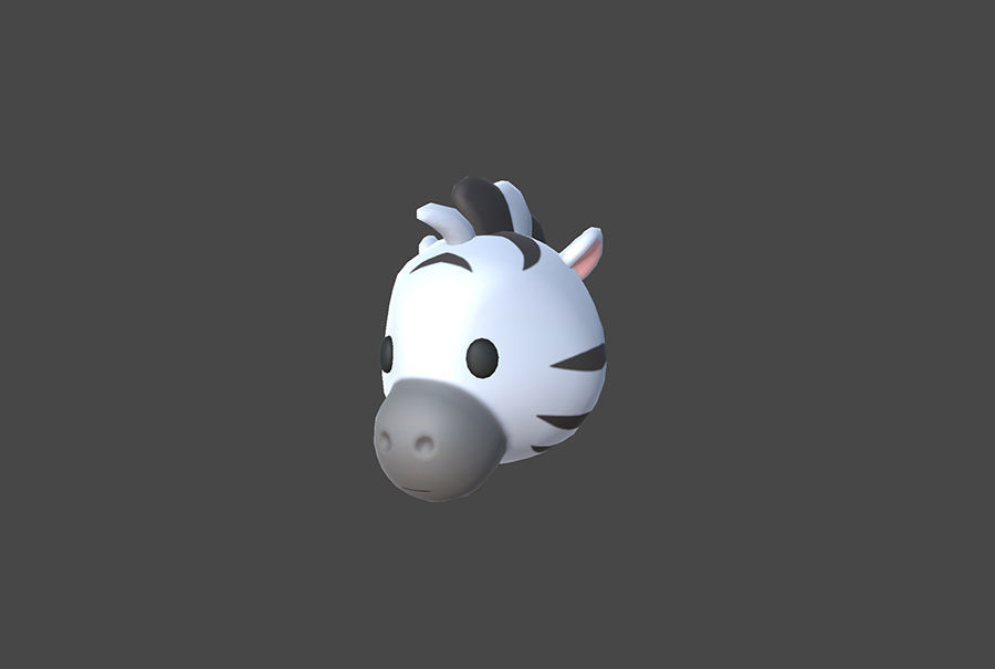 Pack001 Animal Head Pack 3D model_10