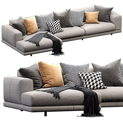 Ditre Italia Nevyll Chaise Lounge 3D model 4
