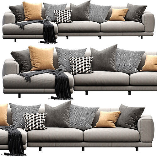 Ditre Italia Nevyll Chaise Lounge 3D model 6