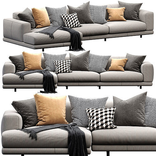 Ditre Italia Nevyll Chaise Lounge 3D model 3