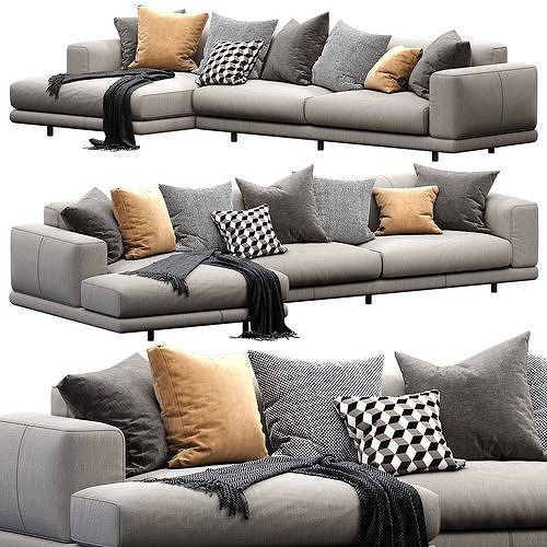 Ditre Italia Nevyll Chaise Lounge 3D model 2
