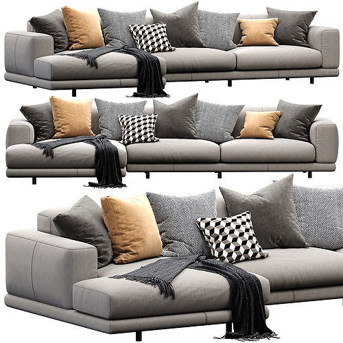 Ditre Italia Nevyll Chaise Lounge 3D model 5